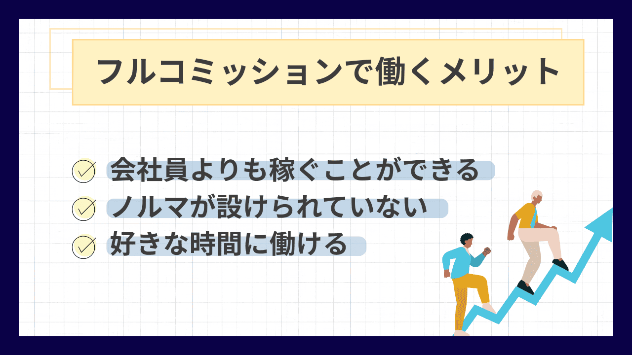 フルコミッションで働くメリット