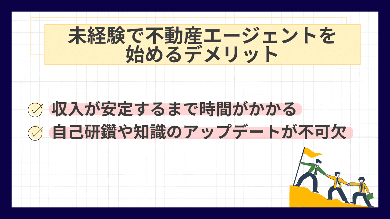 未経験で不動産エージェントを始めるデメリット